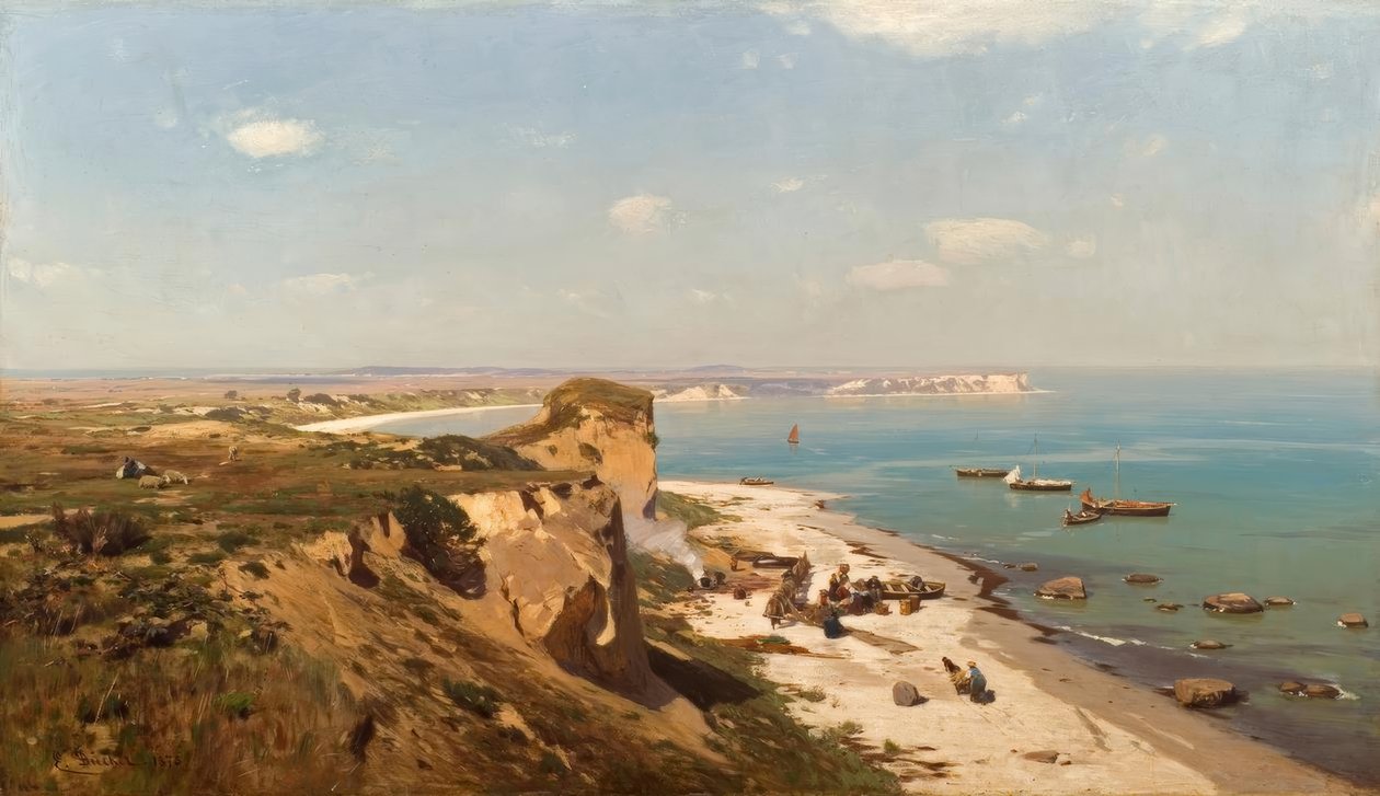 E. Dücker, Baltık kıyısı by Eugene Gustav Dücker
