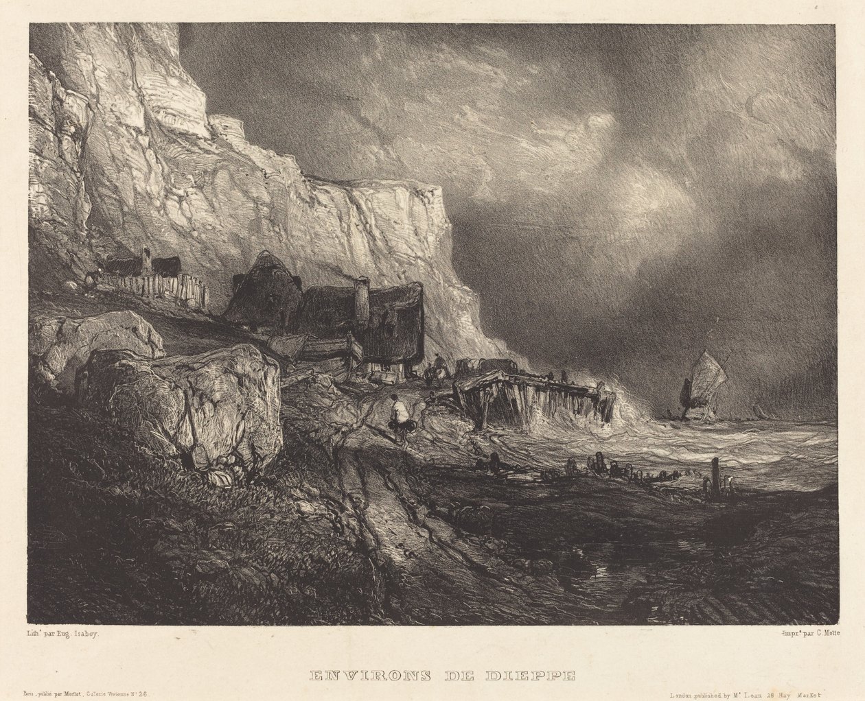 Dieppe çevresinde by Eugene Isabey