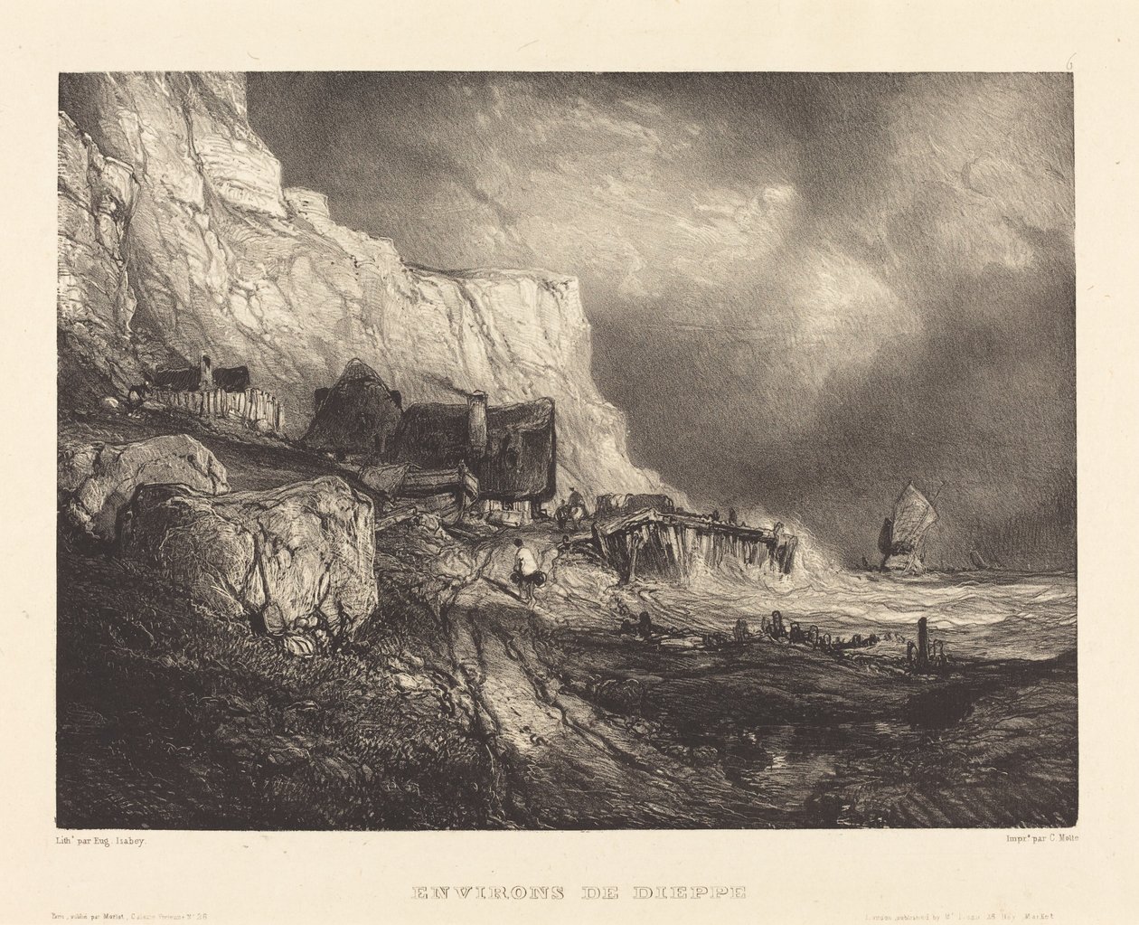 Dieppe çevresinde by Eugene Isabey