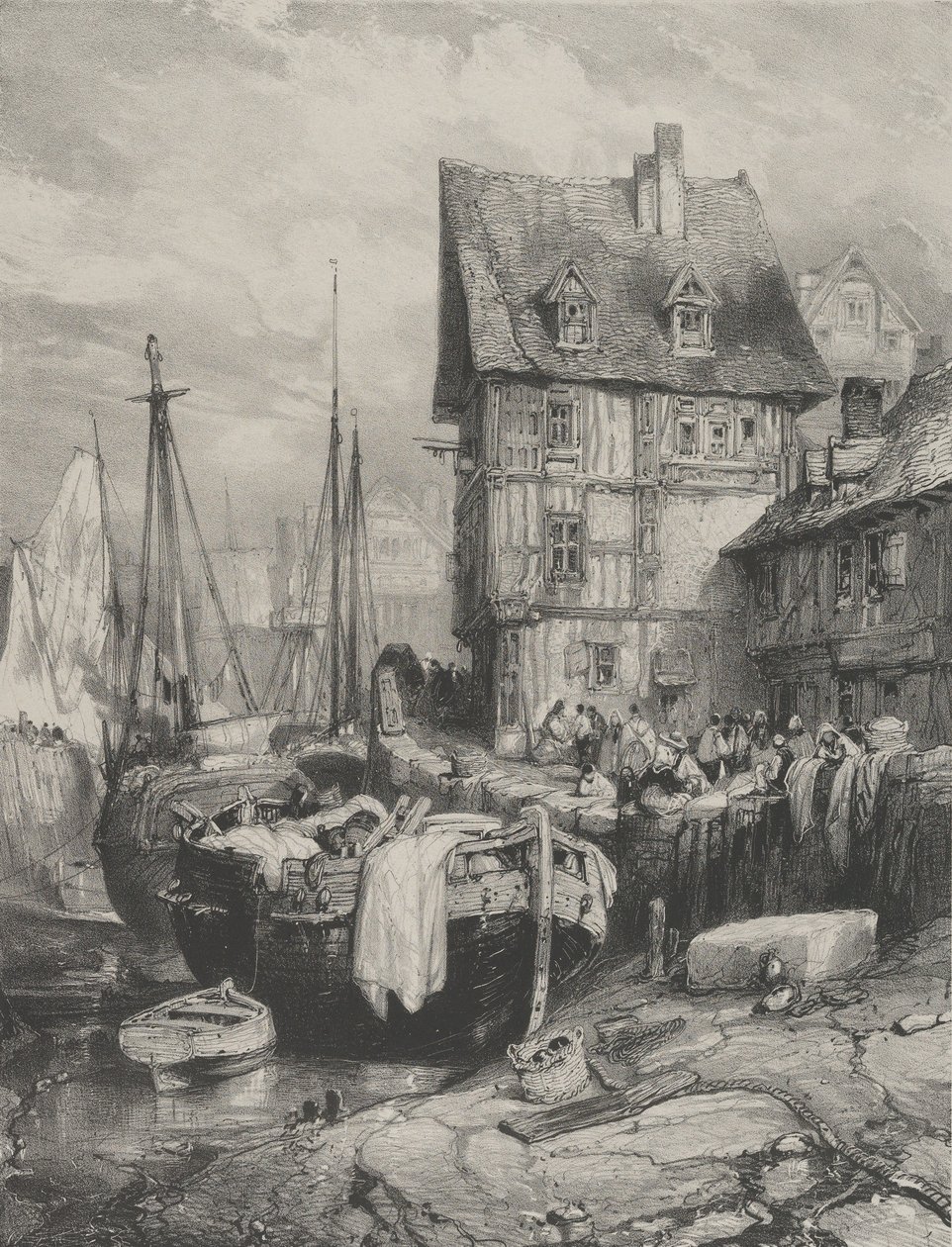 Bir Limanın İçi, 1833., 1833. by Eugene Isabey