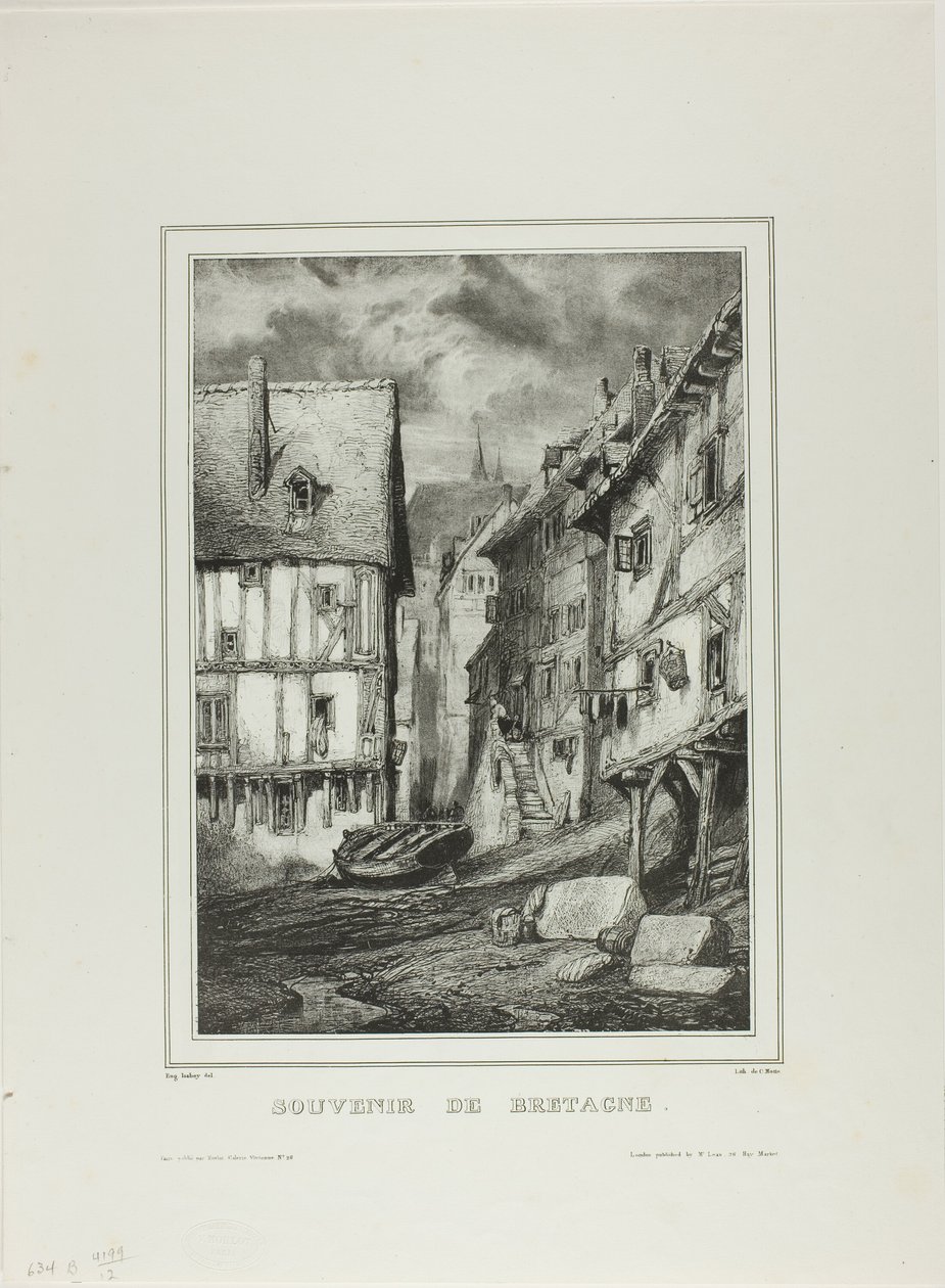 Brittany Hatıra Eşyası'ndan Plaka Dört by Eugene Isabey
