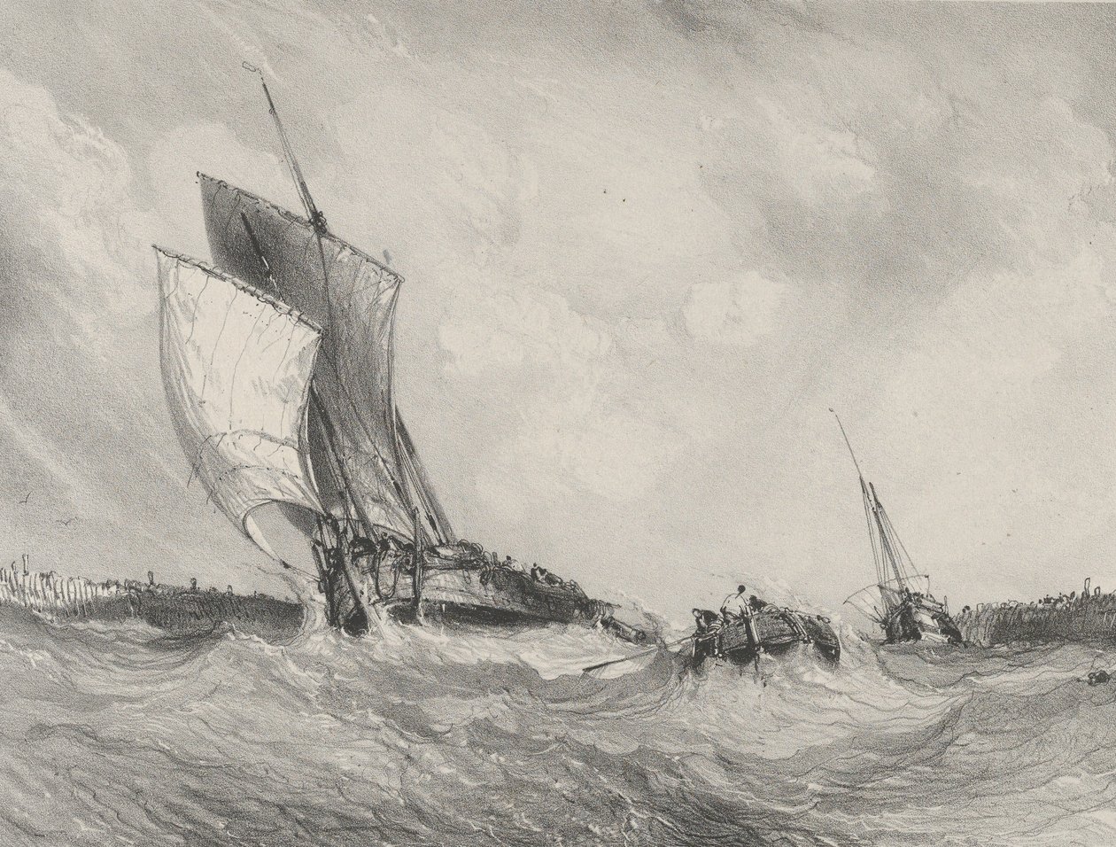 Limana Dönüş, 1833. by Eugene Isabey