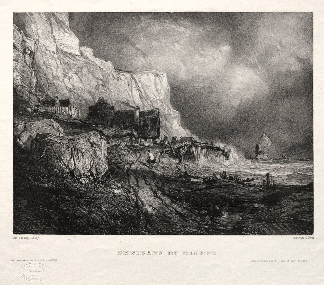 Altı Deniz Piyadesi: Dieppe Çevresi, 1833. by Eugene Isabey