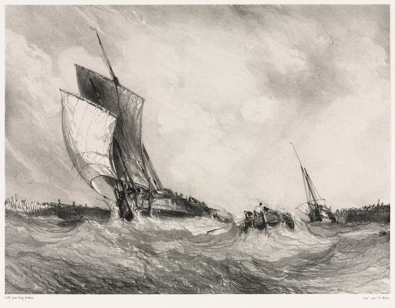 Altı Deniz Piyadesi: Limana Dönüş, 1833. by Eugene Isabey