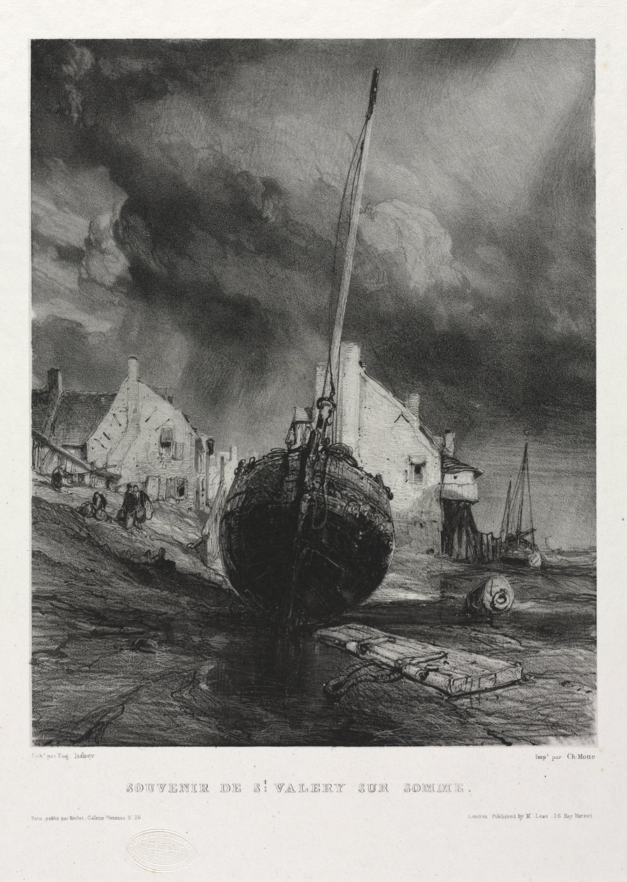 Altı Deniz Piyadesi: Hatıra Saint Valéry-sur-Somme by Eugene Isabey