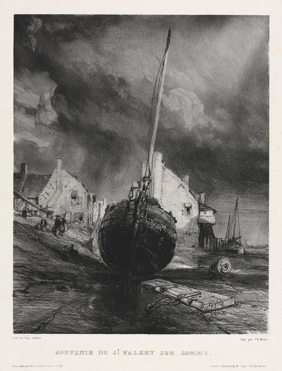 Altı Deniz Piyadesi: Aziz Valéry sur Somme Hatırası, 1833. by Eugene Isabey