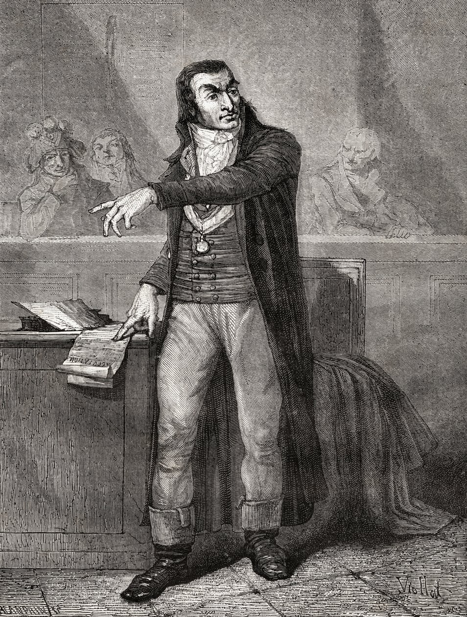 Antoine Quentin Fouquier-Tinville (1746-95), Blanpain tarafından oyulmuş by Eugene Joseph Viollat