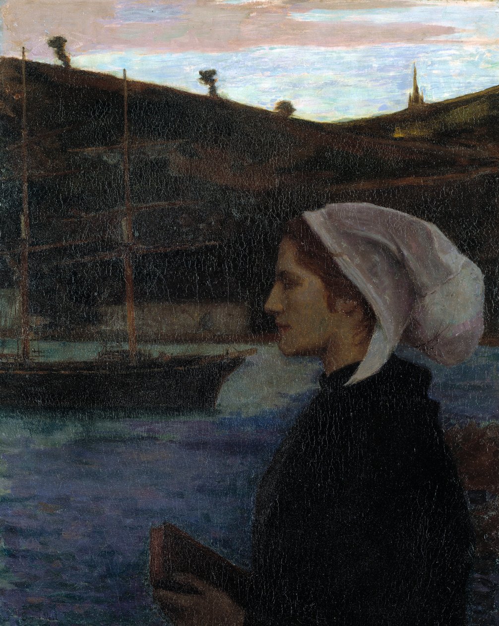 Bir Breton Pazar, ca. 1890. by Eugene Laurent Vail