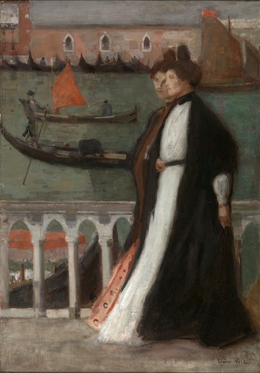 Riva boyunca (tuval üzerine yağlı boya) by Eugene Lawrence Vail