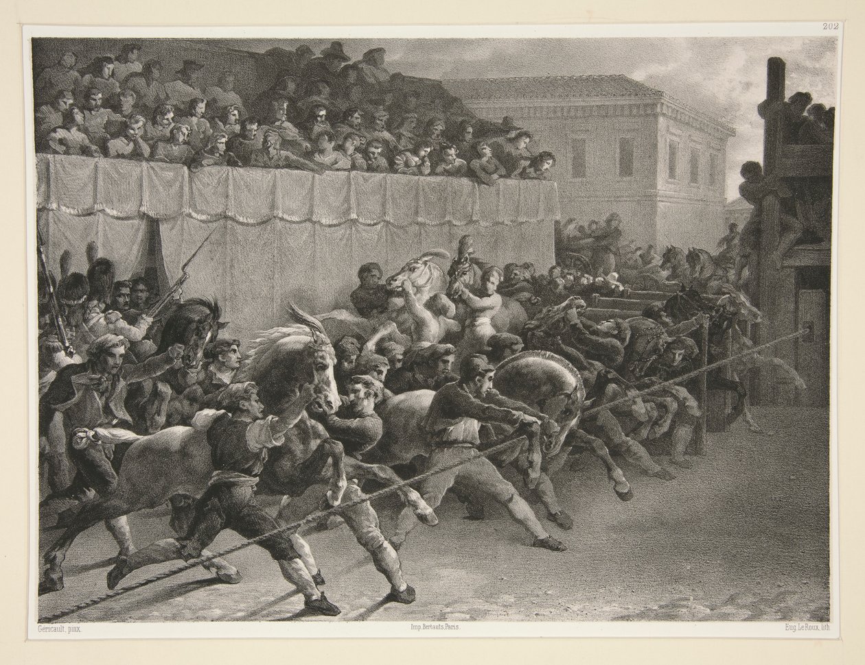Bir At Yarışı Başlamak Üzere by Eugene Leroux