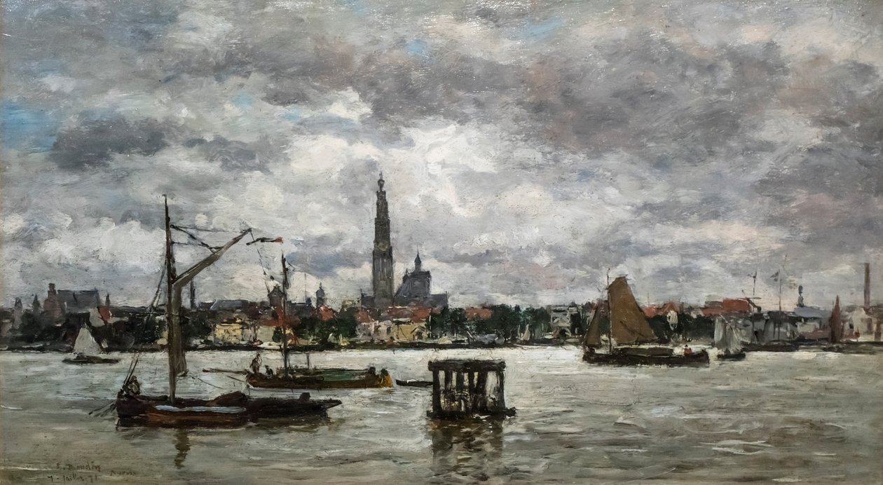 Antwerp Scheldt by Eugene Louis Boudin
