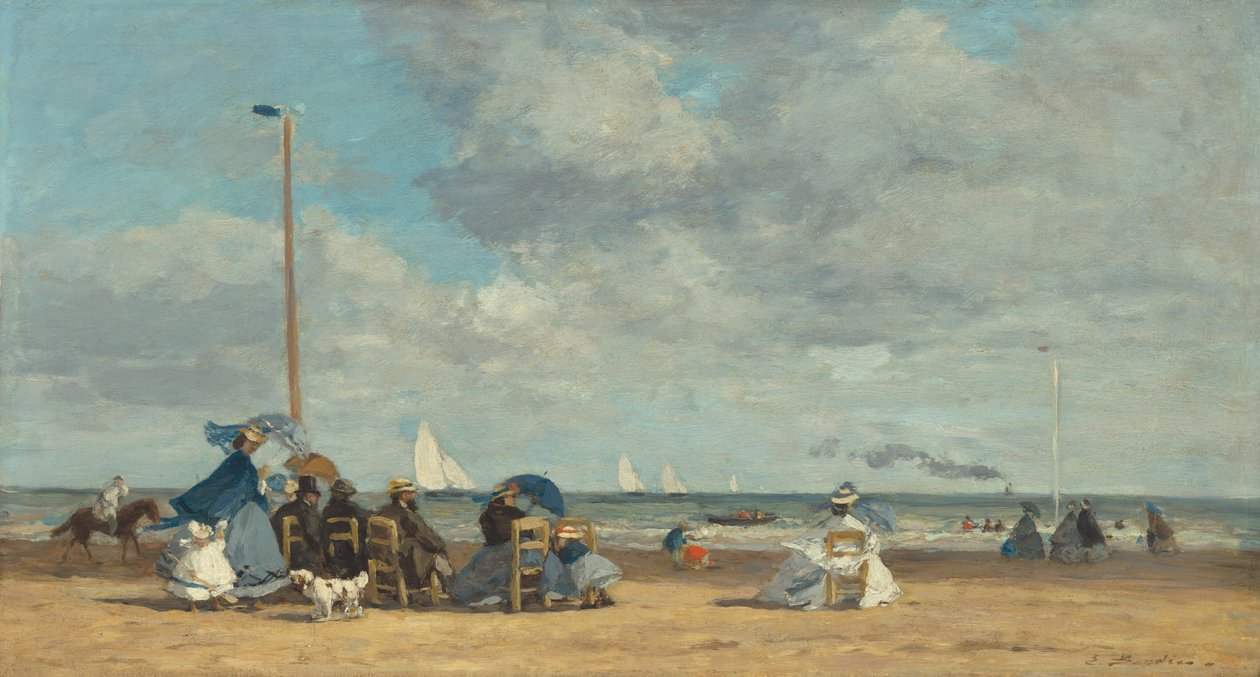 Trouville Sahili, 18641865. by Eugene Louis Boudin