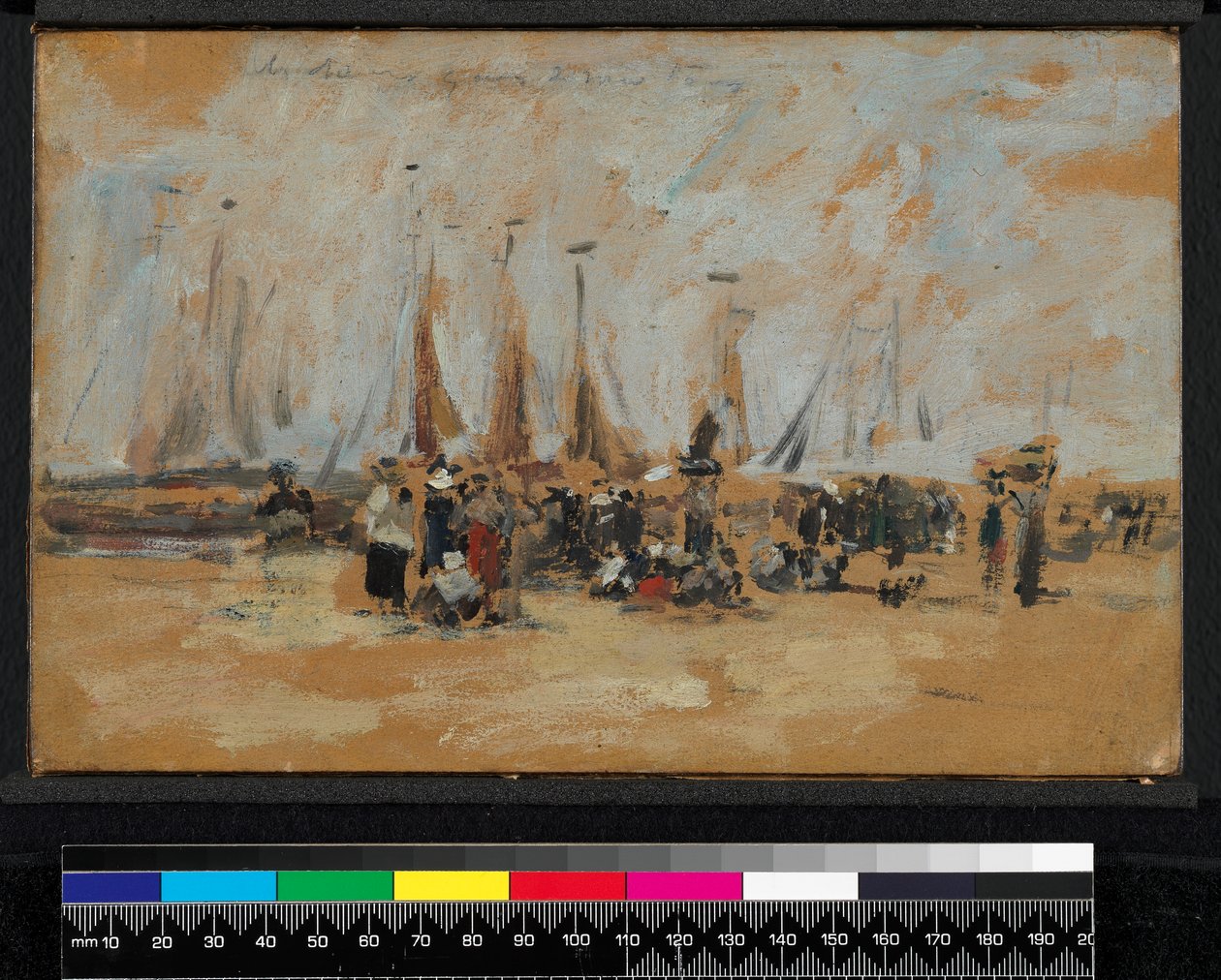 Sahil sahnesi, muhtemelen Harfleur, 1888-1895 by Eugene Louis Boudin