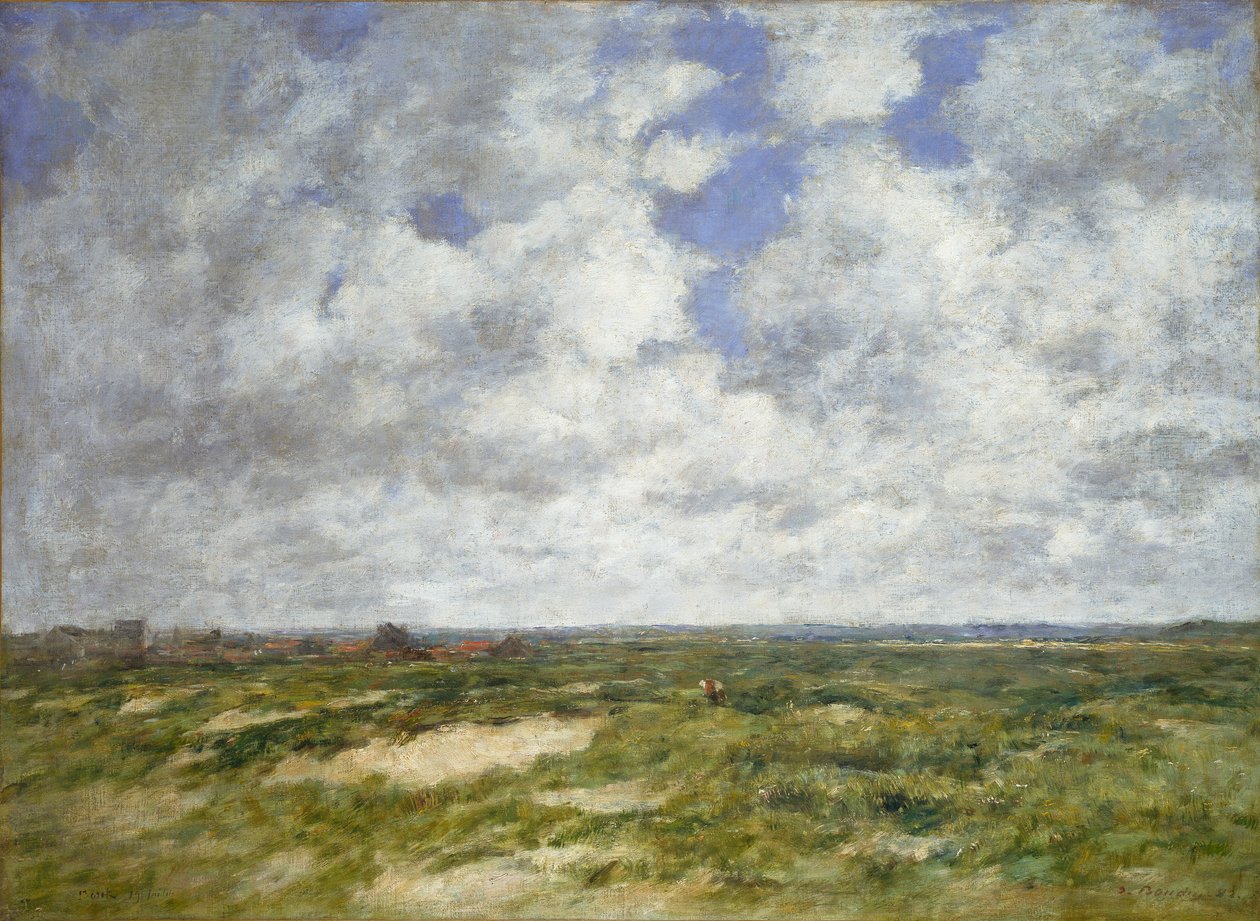 Berck, bulutlu Manzara, 1882 by Eugene Louis Boudin