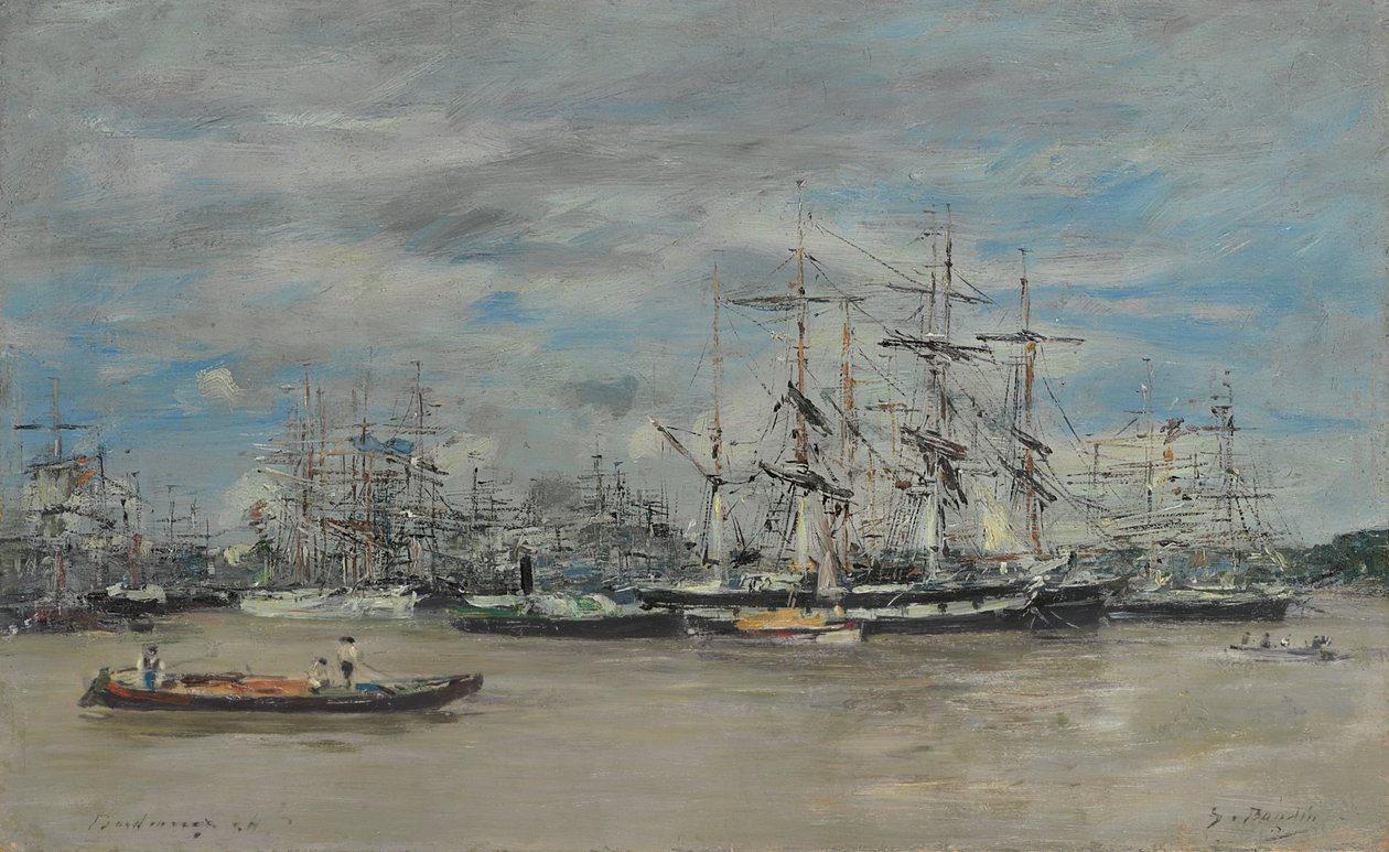 Bordeaux, liman, 1874 by Eugene Louis Boudin