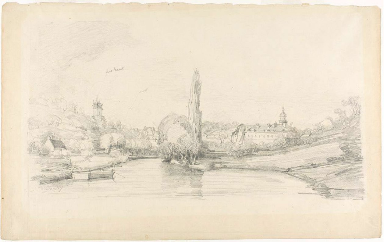Brüksel Yakınlarındaki Kanal Manzarası by Eugene Louis Boudin