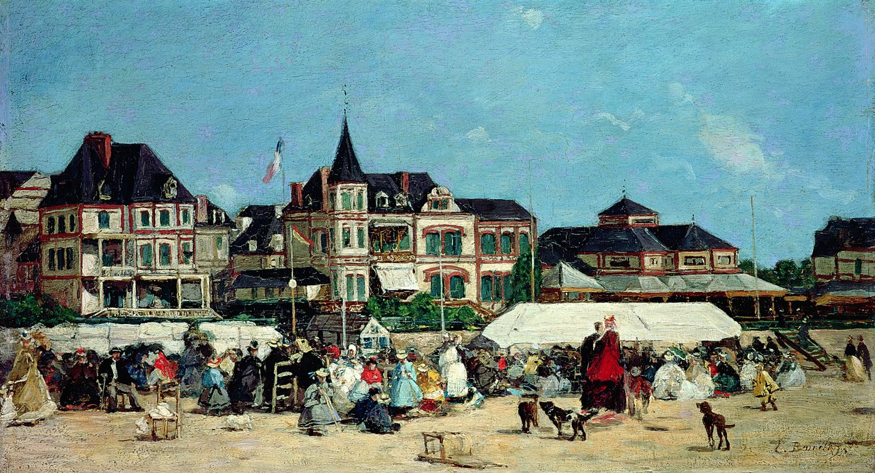 Trouville kumarhanesi by Eugene Louis Boudin
