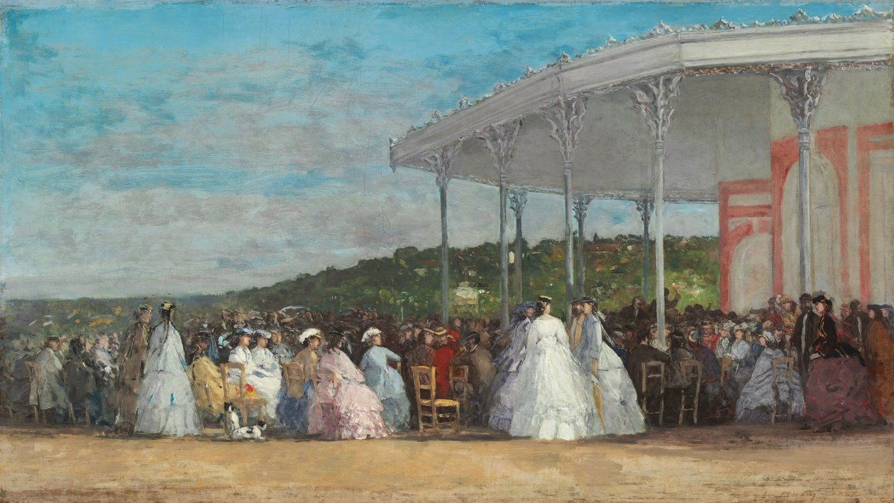Deauville Kumarhanesinde Konser, 1865. by Eugene Louis Boudin