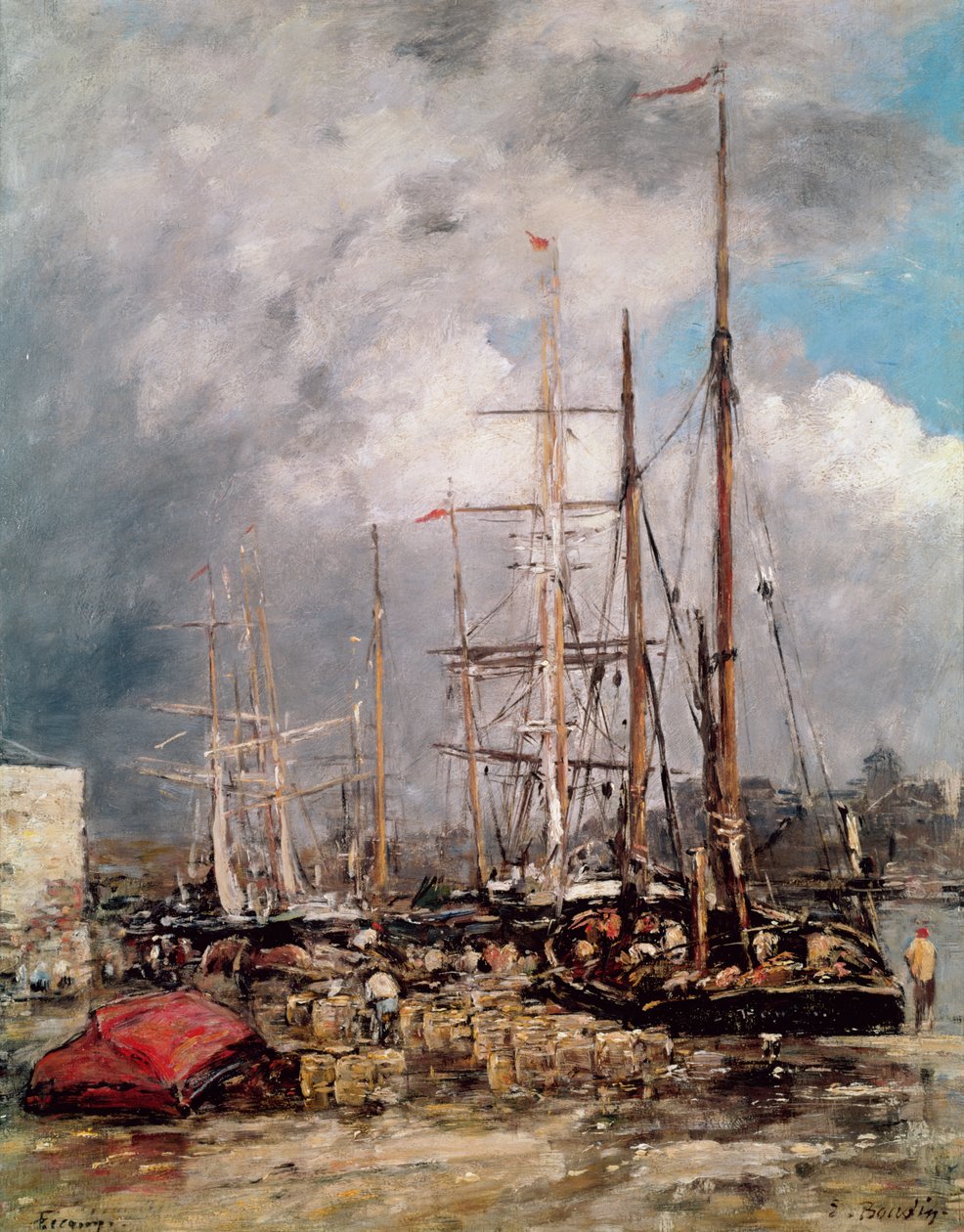 Fecamp, Ringa Balıkçıları, 1892-94 by Eugene Louis Boudin