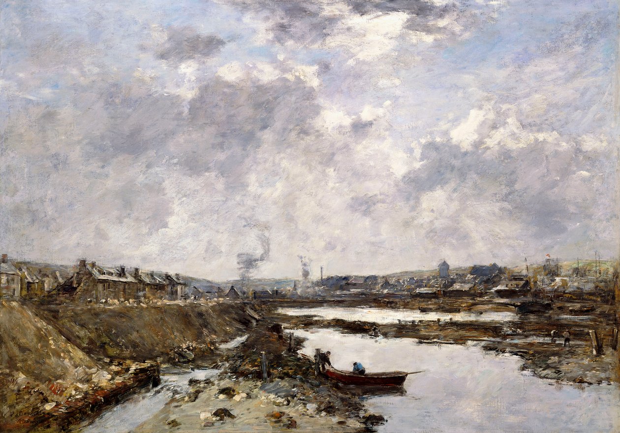 Fecamp, Arriere Limanı yapım aşamasında, 1883 by Eugene Louis Boudin