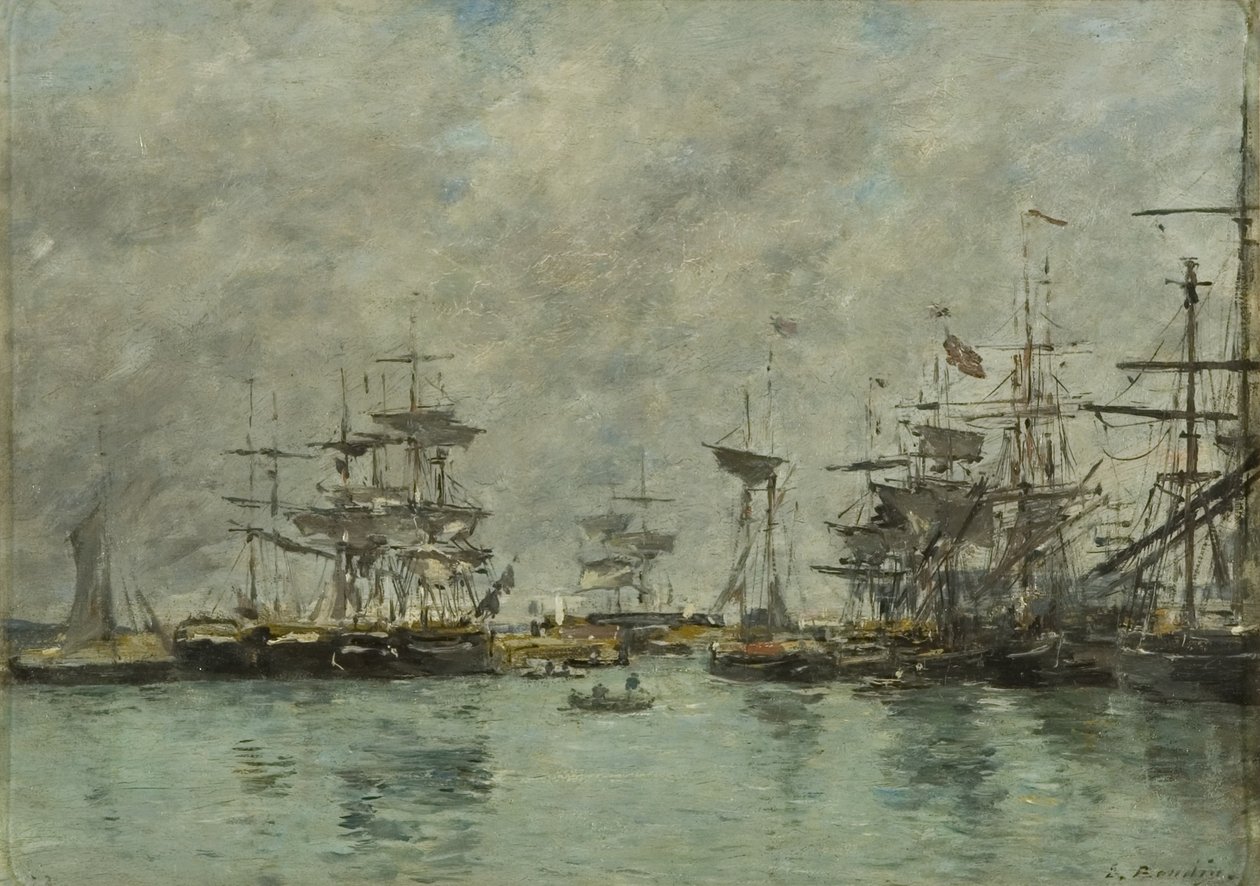 liman sahnesi by Eugene Louis Boudin