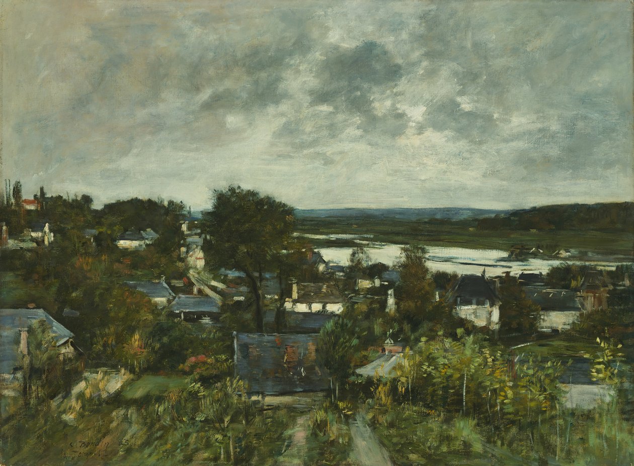Deauville yakınlarındaki La Touques, 1883. by Eugene Louis Boudin