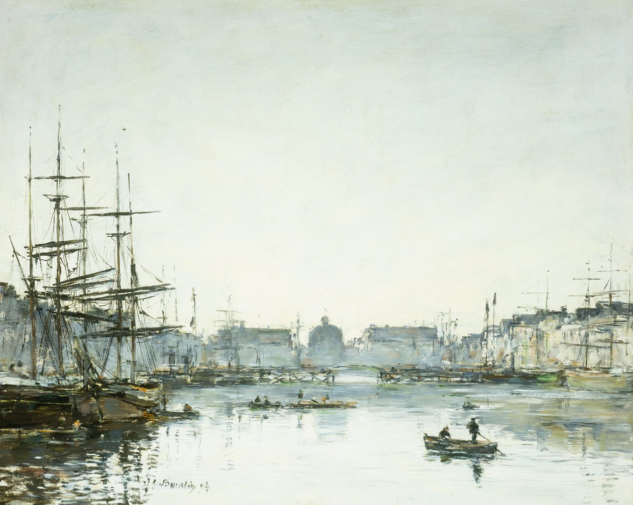 Le Havre, Ticaret Havzası, 1894 by Eugene Louis Boudin