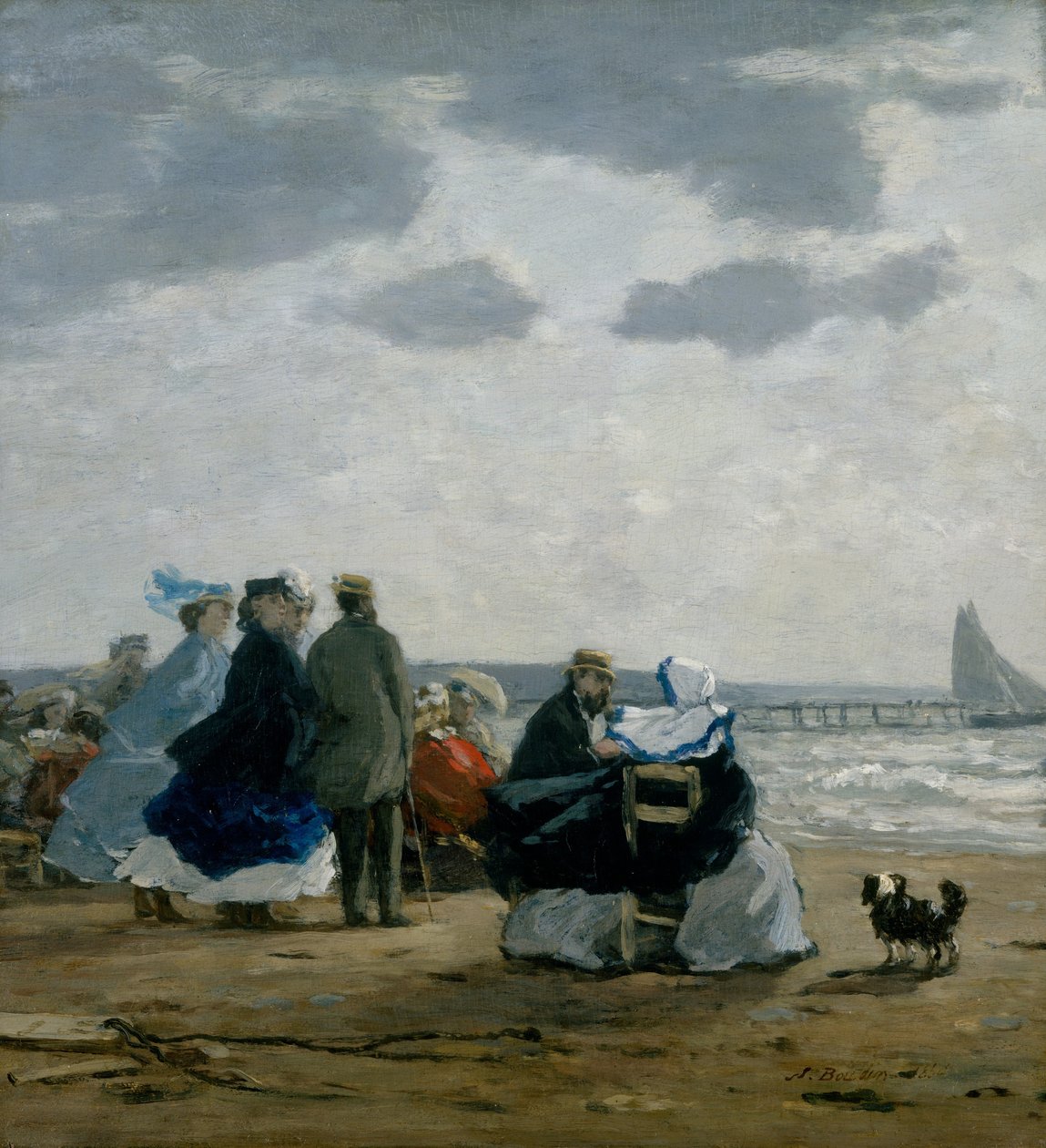 Sahilde, Dieppe, 1864. by Eugene Louis Boudin
