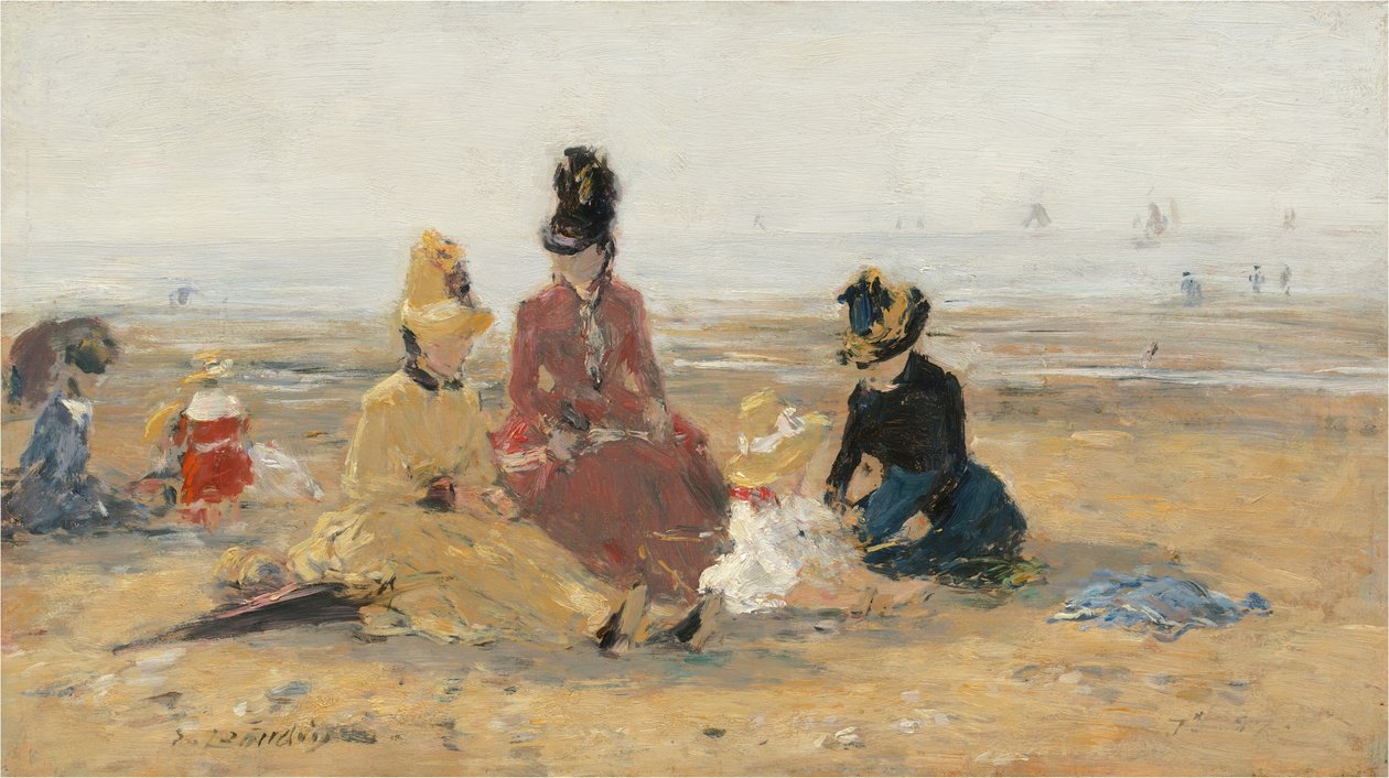 Sahilde, Trouville, 1887. by Eugene Louis Boudin