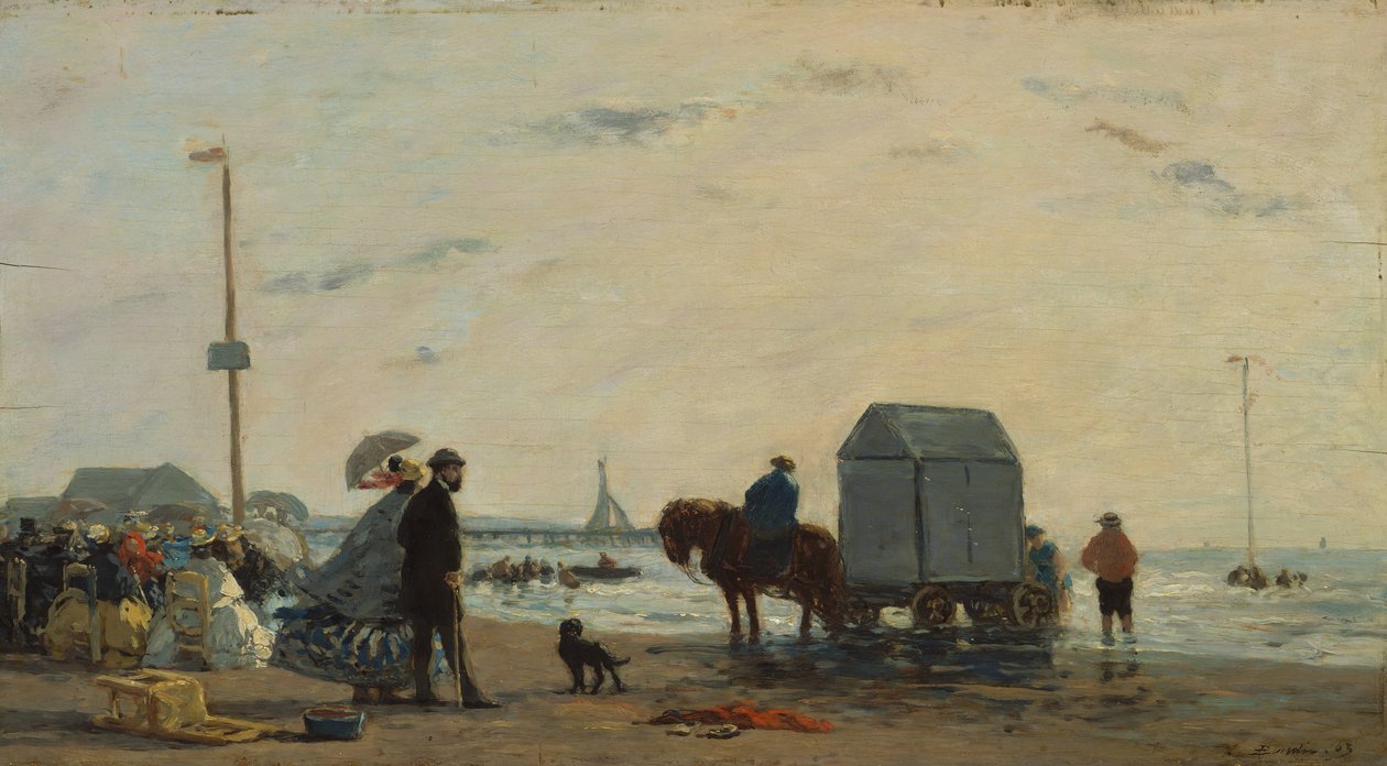 Trouville Sahilinde, 1863. by Eugene Louis Boudin