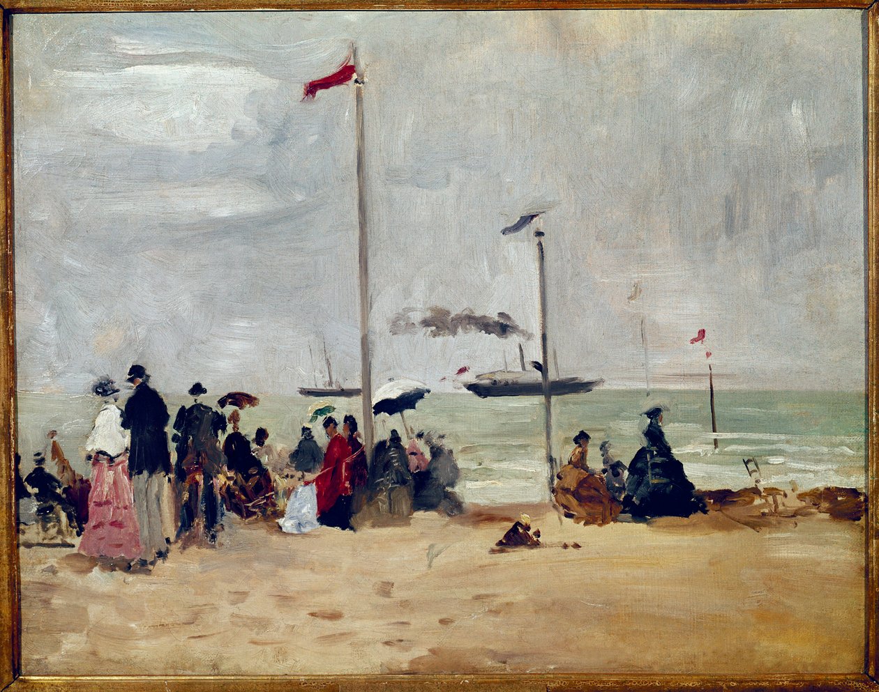Normandiya, Trouville sahilinde (tuval üzerine yağlı boya by Eugene Louis Boudin