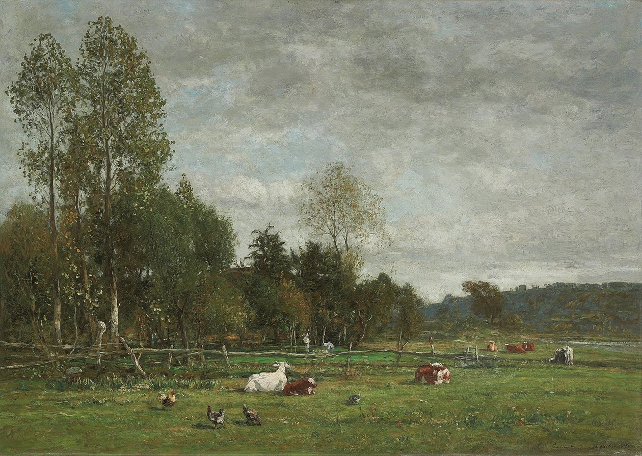 Honfleur yakınlarındaki mera, 1864 by Eugene Louis Boudin