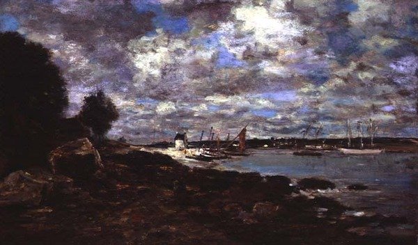 Plougastel-Daoulas (tuval üzerine yağlı boya) by Eugene Louis Boudin