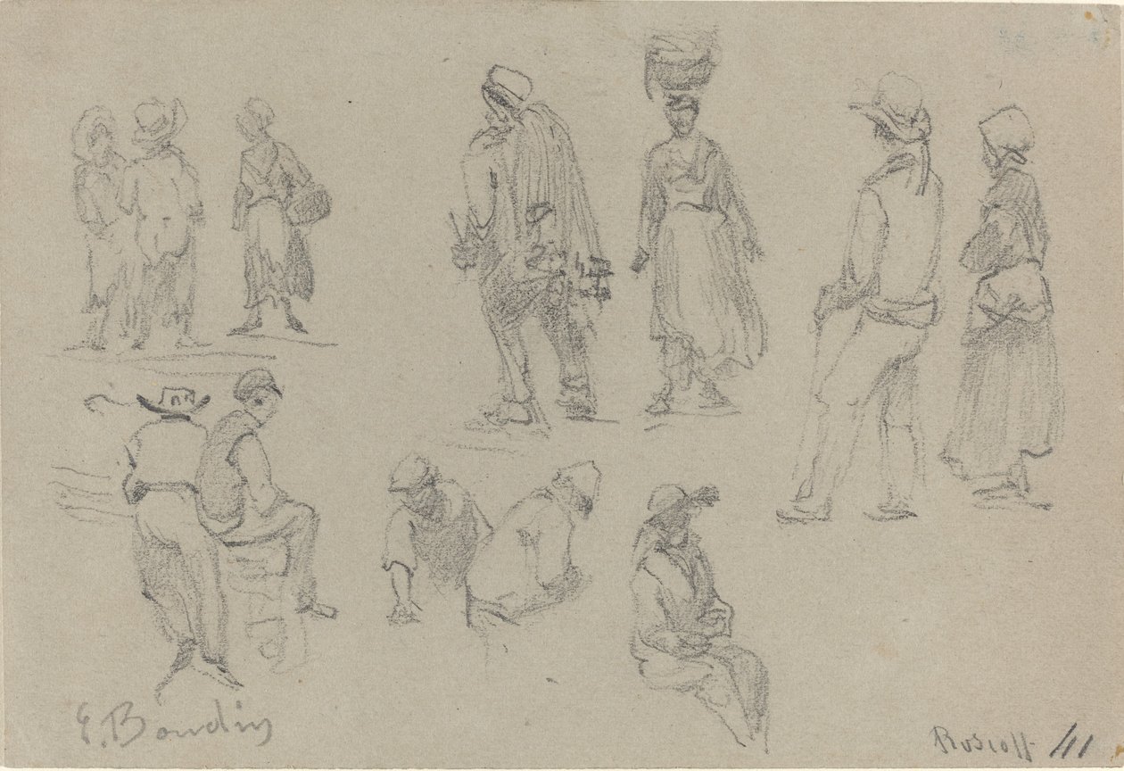 Taşra Rakamları, 19. yüzyıl sonu. by Eugene Louis Boudin