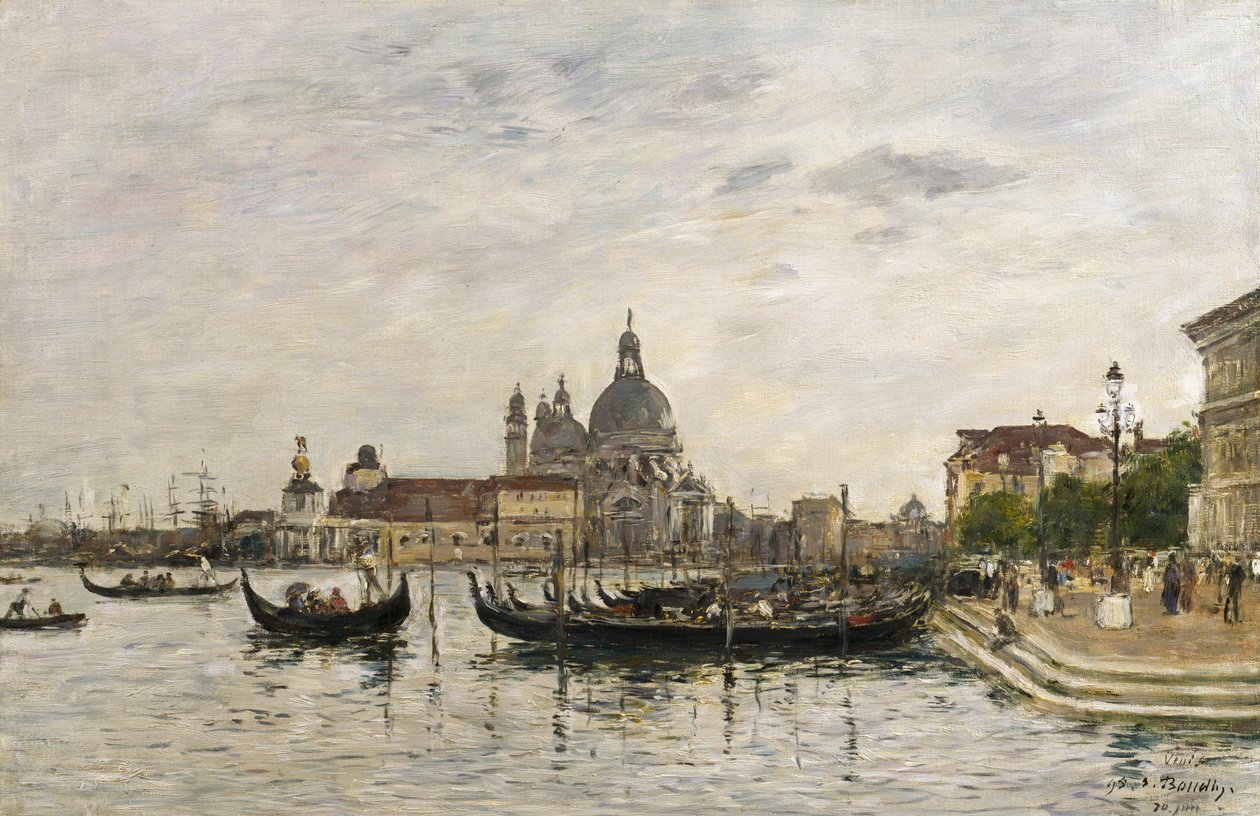 Santa Maria della Salute ve Dogana, Venedik by Eugene Louis Boudin