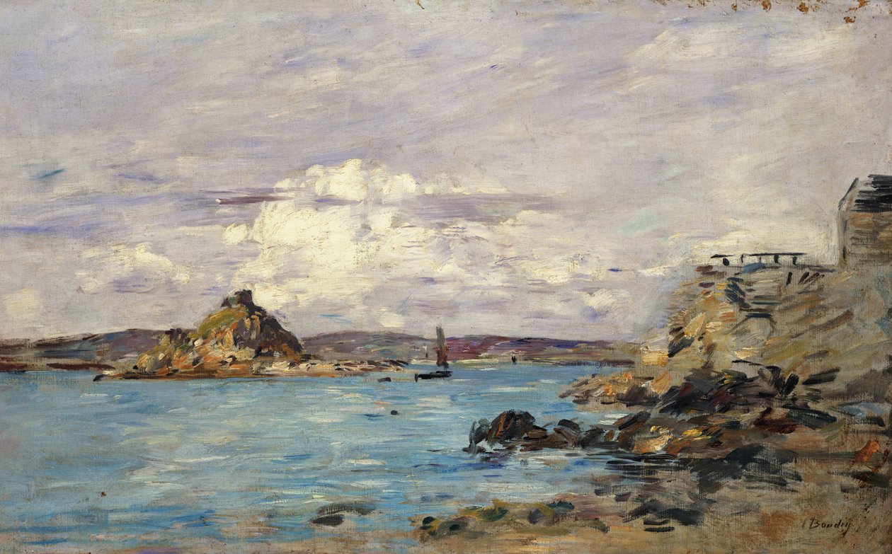 "Douarnenez Körfezi" için Çalışma, c.1895-97 by Eugene Louis Boudin