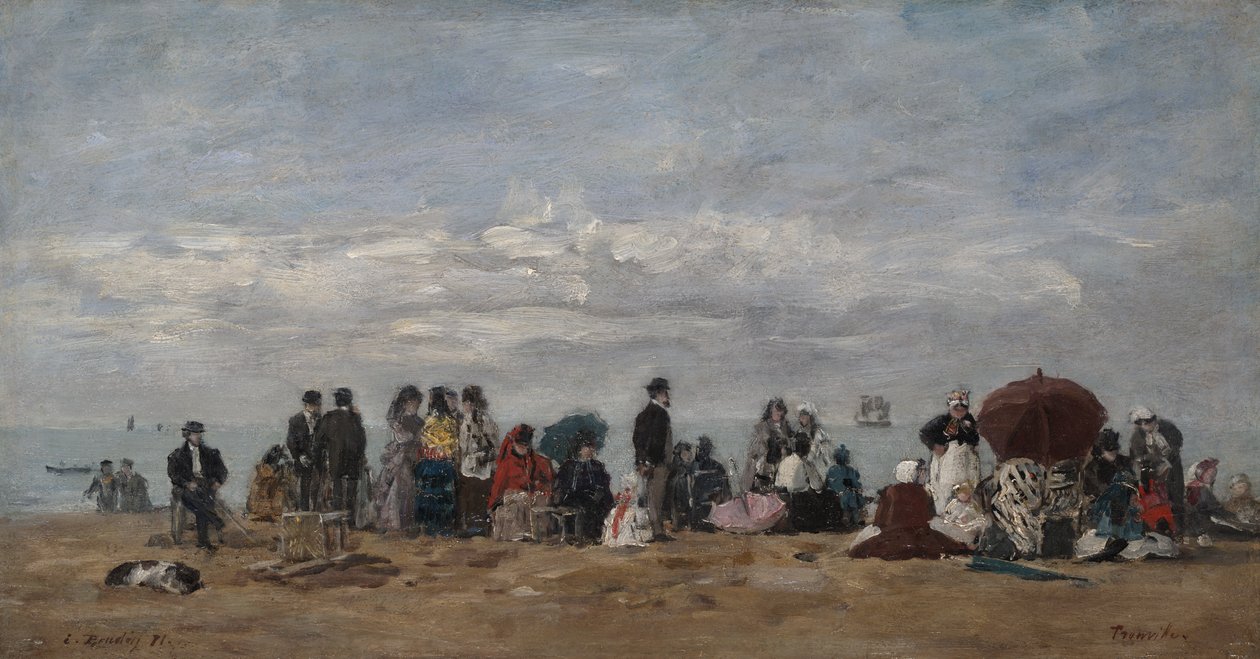 Trouville Sahili, 1871 by Eugene Louis Boudin