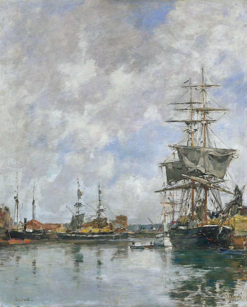 Deauville Rıhtımı, 1891 by Eugene Louis Boudin