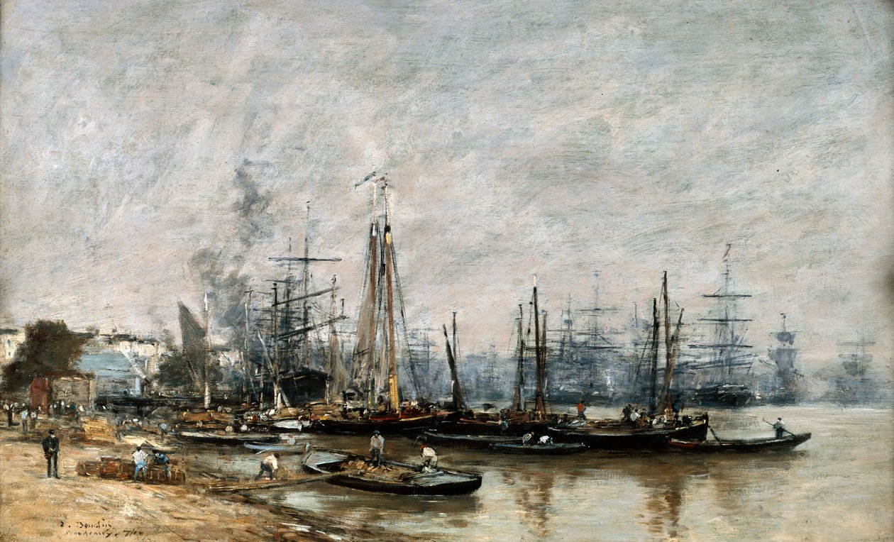 Bordeaux Limanı, 1874 by Eugene Louis Boudin