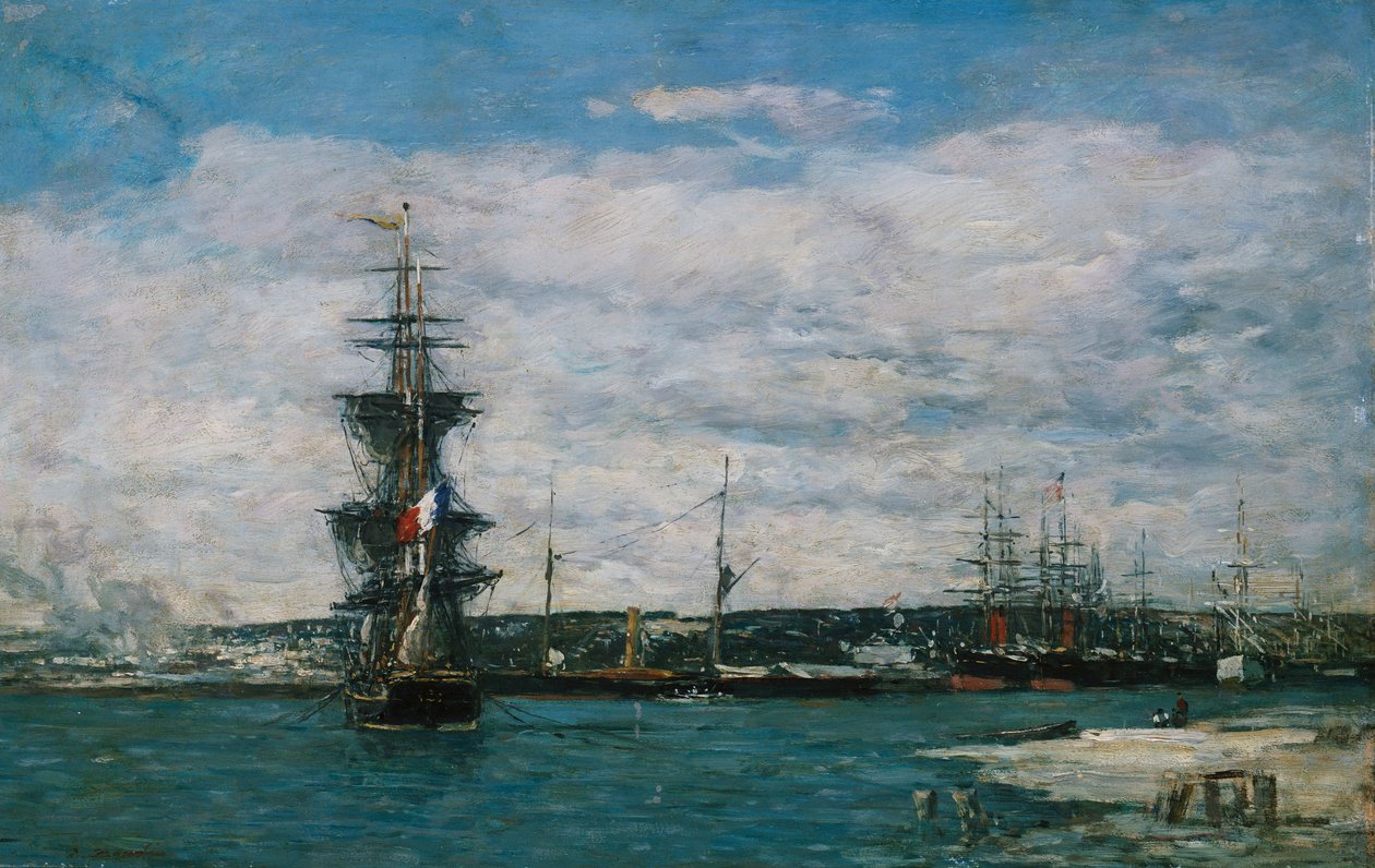 Havre Limanı, c.1864-66 by Eugene Louis Boudin