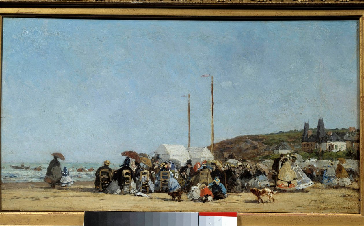 Trouville Plajı by Eugene Louis Boudin