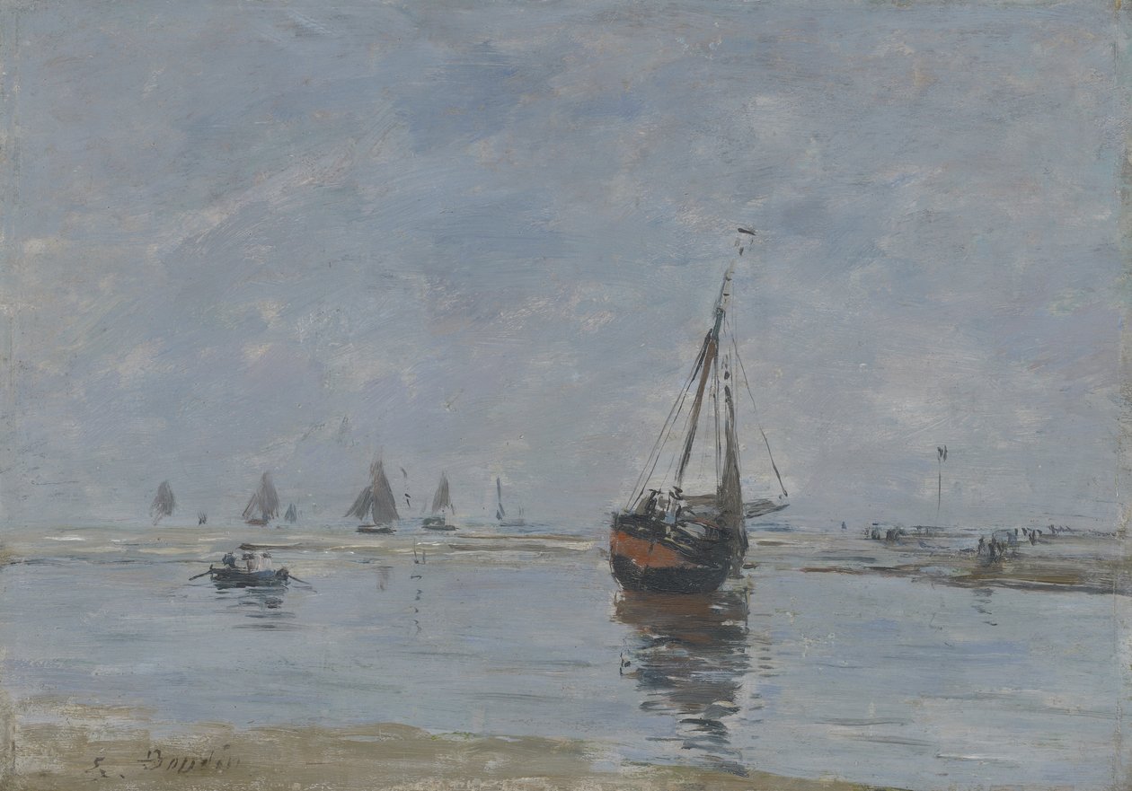 Trouville Alçak Gelgitte, 1888-95 dolayları by Eugene Louis Boudin