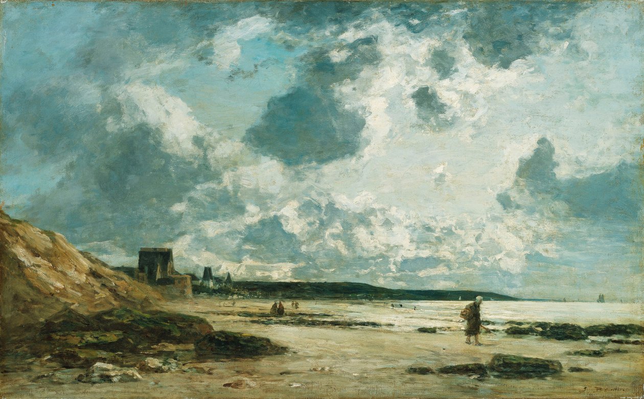 Trouville, Kara Kayalar, 1860-1865 dolayları by Eugene Louis Boudin