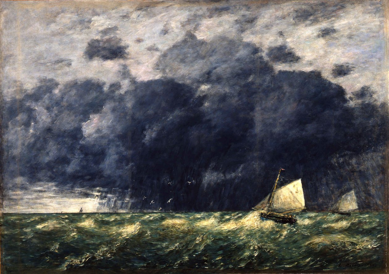 Bir Fırtına, 1886. by Eugene Louis Boudin