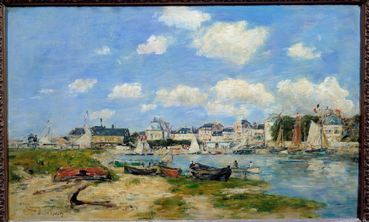 Eugene Louis Boudin (1824-1898) tarafından Trouville Sahili Resminin Görünümü 1864 Güneş. 0.37x0.58 m Lyon, Güzel Sanatlar Müzesi by Eugene Louis Boudin