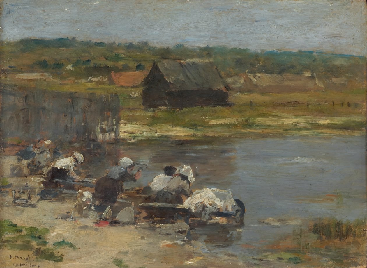 Göletin Kenarındaki Çamaşırcı Kadınlar, 188085. by Eugene Louis Boudin