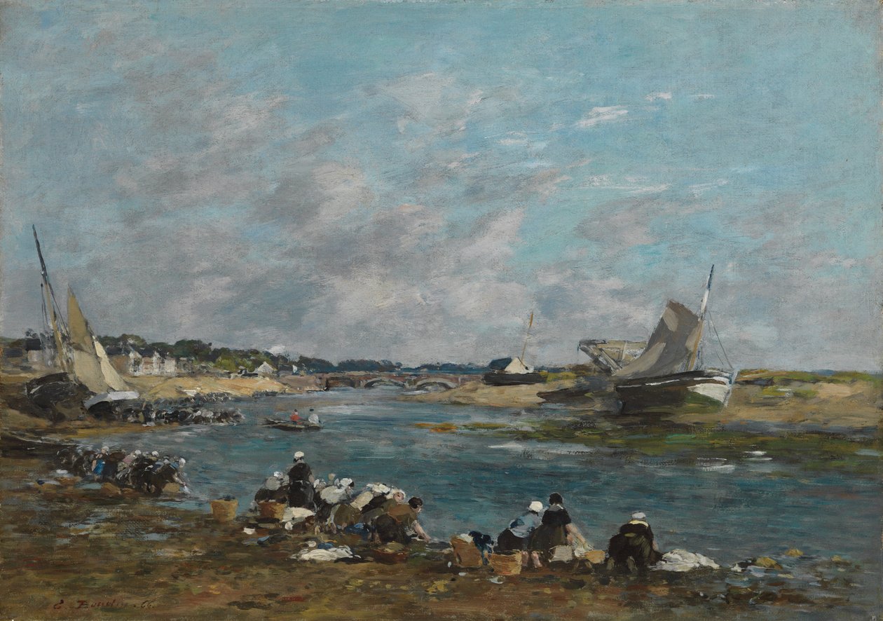 Touques Nehri Kıyısında Çamaşırcı Kadınlar; La Touques