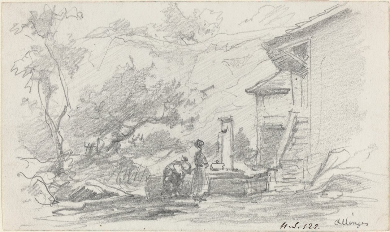 Kuyudaki Kadınlar, Allinges, 19. yüzyılın sonlarında. by Eugene Louis Boudin