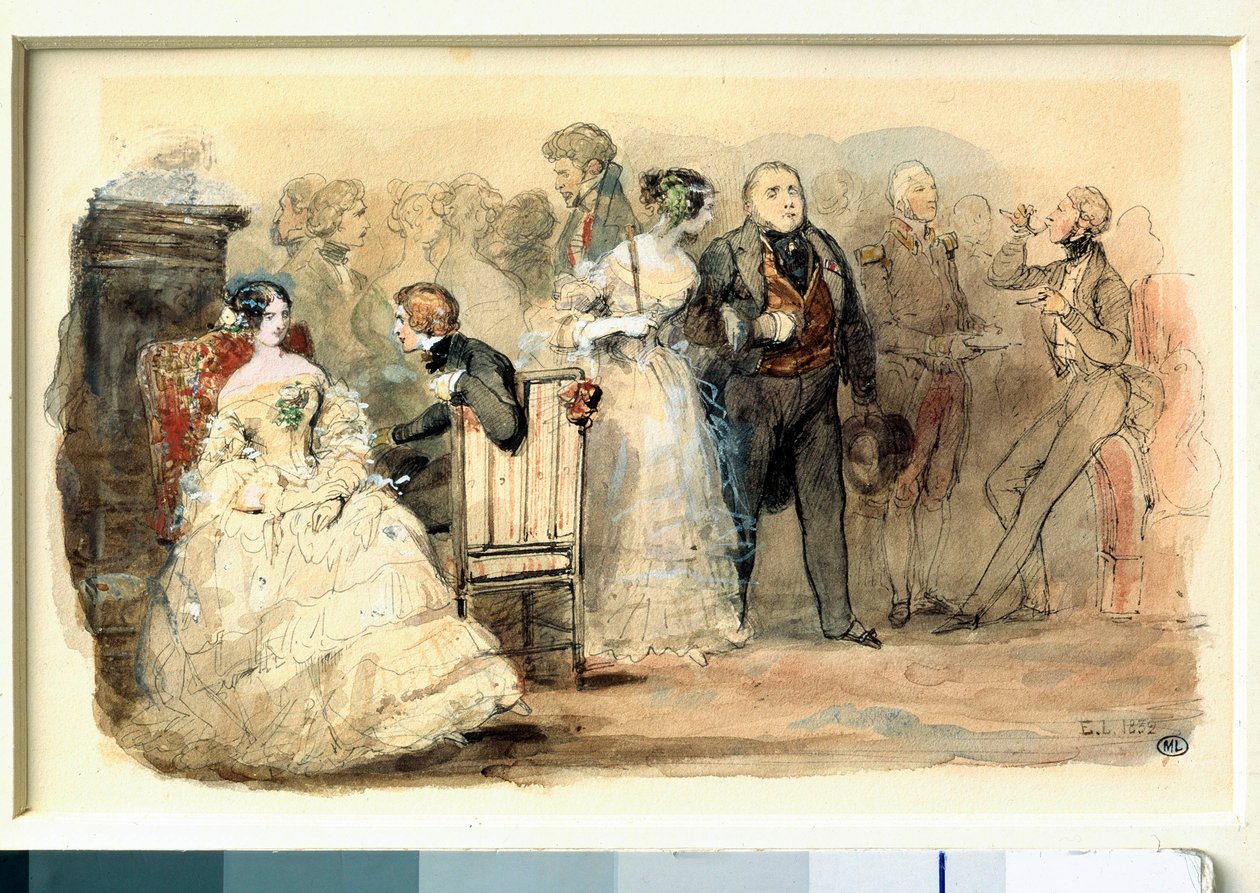 Eugene Lami (1800-1890) tarafından Louis Philippe Suluboya altında bir resepsiyon by Eugene Louis Lami