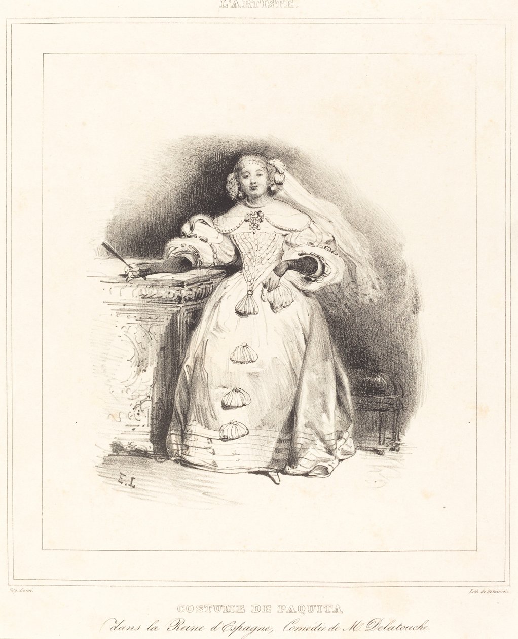 İspanya Kraliçesi Paquita Kostümü by Eugene Louis Lami